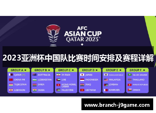 2023亚洲杯中国队比赛时间安排及赛程详解